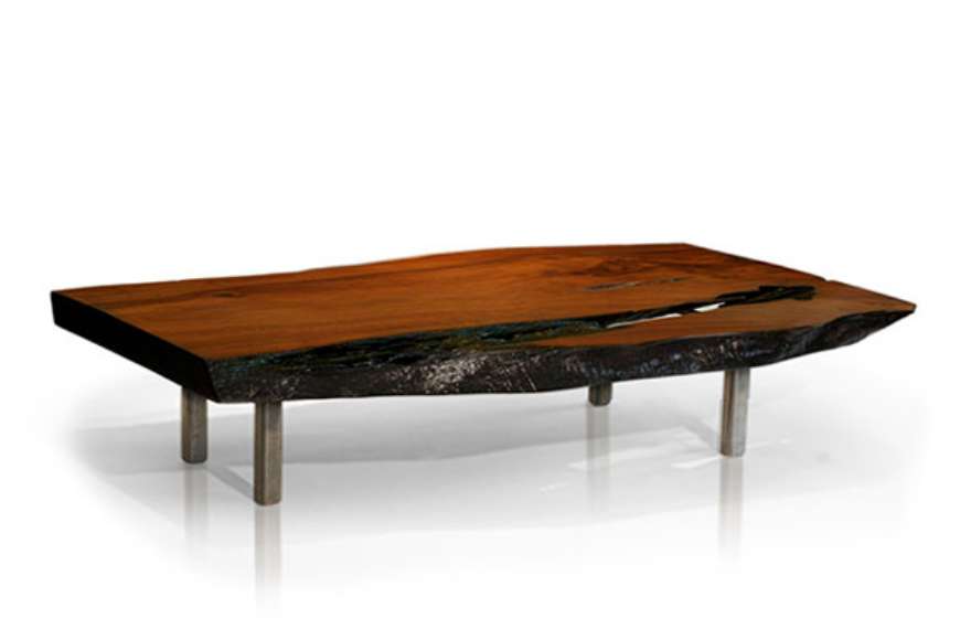 Picture of NATURAL WITH STEEL COFFEE TABLE
