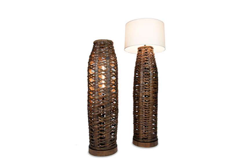 Picture of WOVEN TOWER FLOOR LAMP