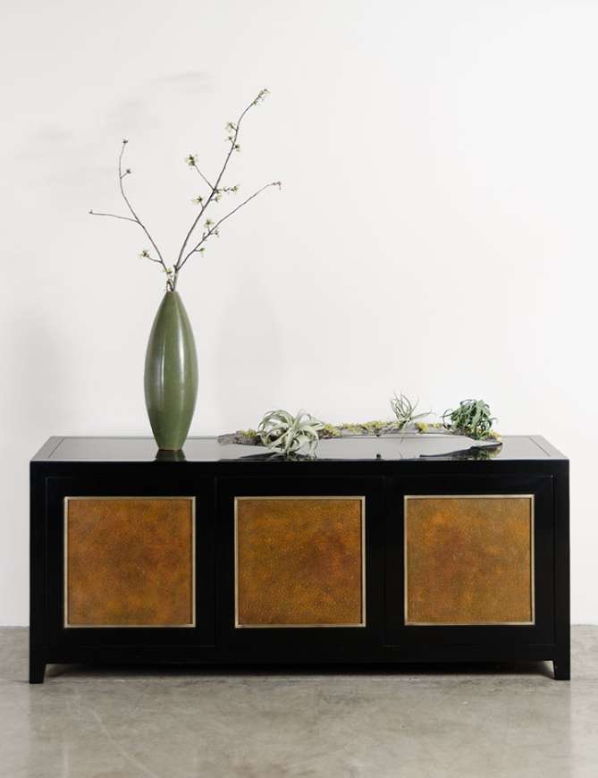 Picture of LOW CABINET W/ SHARGREEN CLOISONNE PANELS