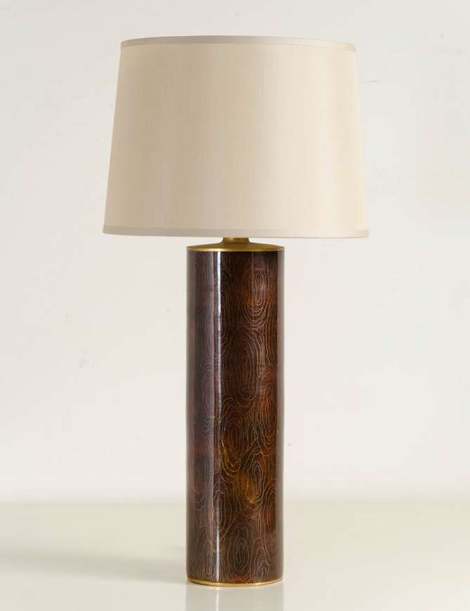 Picture of BUCHE WOODGRAIN LAMP - AMBER
