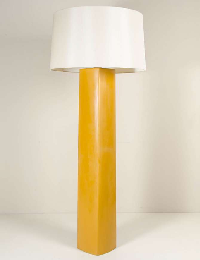 Picture of FANG BEI FLOOR LAMP - OCHRE LACQUER