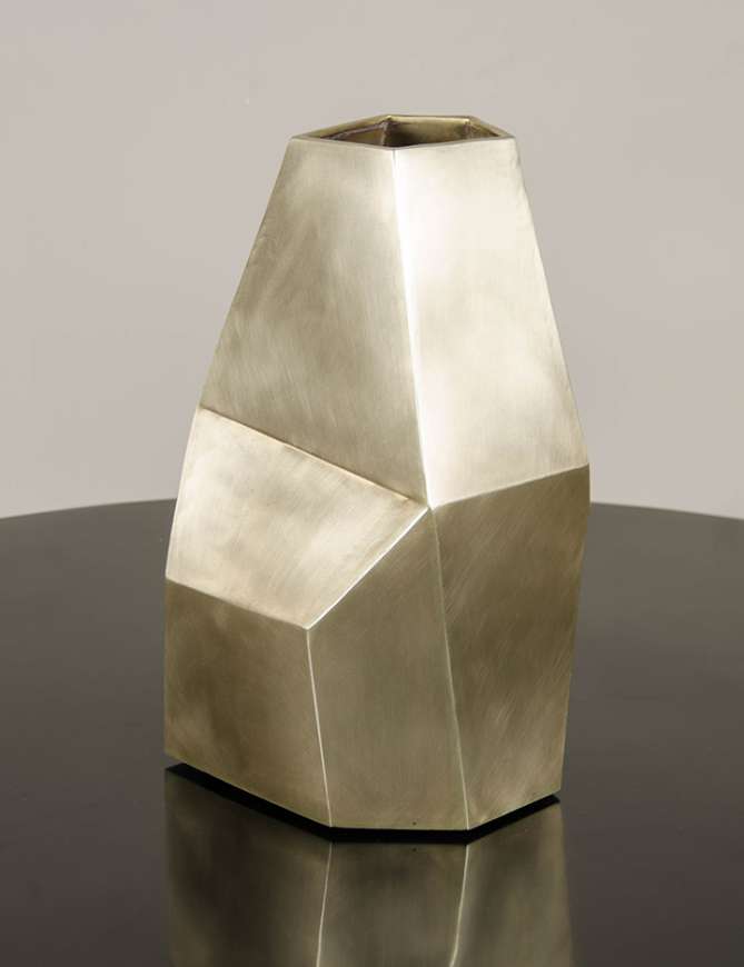 Picture of FACET VASE - BRASS