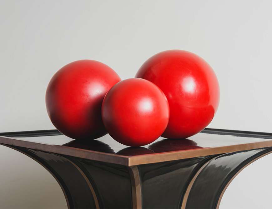 Picture of SPHERE - RED LACQUER SET OF 3
